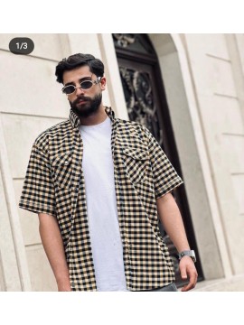 پیراهن خفن ترک چهارخانه کد 1627